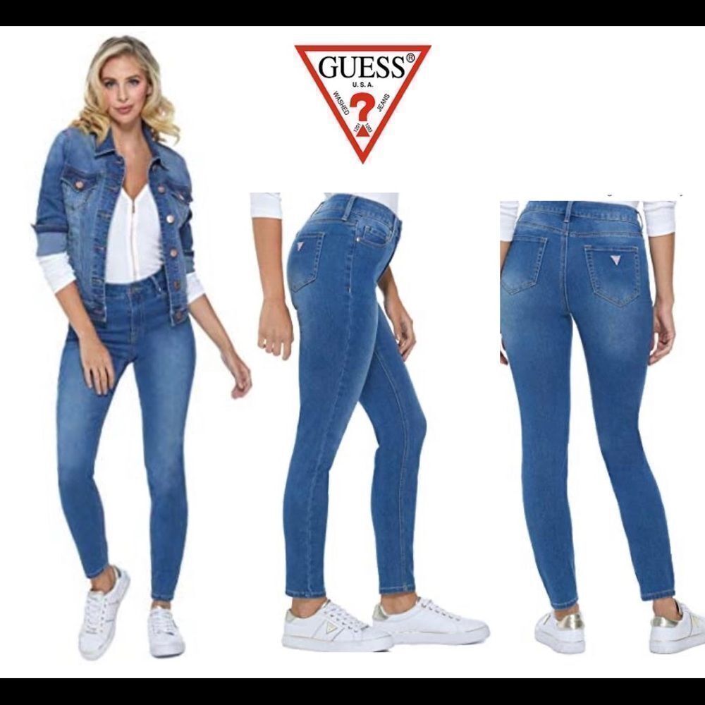 GUESS jeans high waist skinny Tahiana fit Sz 28 stretchy